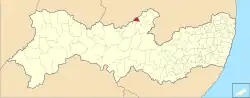 Location of Solidão in Pernambuco