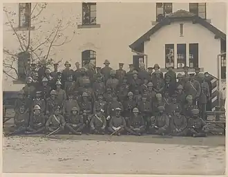 British, Indian and Japanese soldiers in Qingdao, 1914.