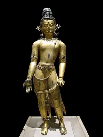 The Bodhisattva Avalokiteshvara, gilded bronze. Nepal, 16th century AD