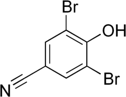 Skeletal formula of bromoxynil