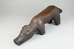 Itoon (diviner's instrument, in form of a hippopotamus); 19th century; wood; 7.5 × 26.6 × 6.4&nbsp;cm (215⁄16 × 101⁄2 × 21⁄2 in.); Brooklyn Museum