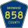 County Road 858 marker