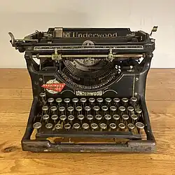 An Underwood No. 5 typewriter used by Harry Bruce