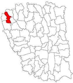 Location in Galați County