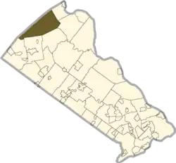 Location of Springfield Township in Bucks County, Pennsylvania
