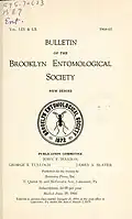 Bulletin of the Brooklyn Entomological Society