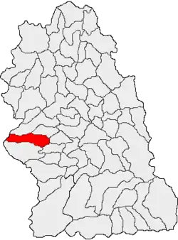 Location in Hunedoara County