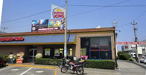 A Burger King restaurant in Lima, Peru.