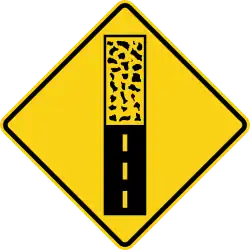 WA-25 Rough pavement ahead