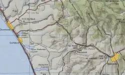 SR&nbsp;78 continues east from I-5 and turns slightly northeast before making a 90-degree turn southeast at the western junction with US&nbsp;395. SR&nbsp;78 and US&nbsp;395 continue southeast past Escondido, where SR&nbsp;78 turns south.