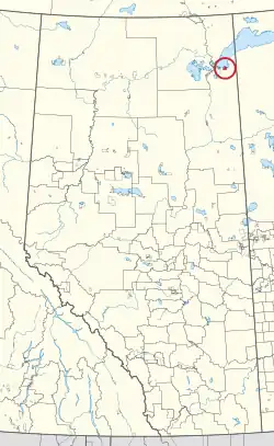 Location in Alberta