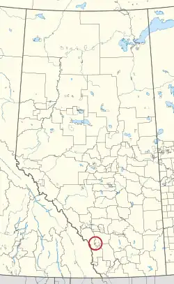 Location in Alberta