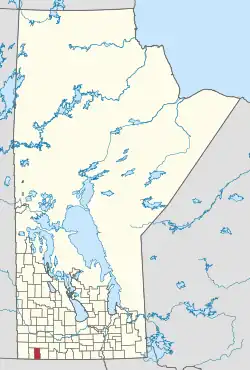 Location of Deloraine – Winchester in Manitoba