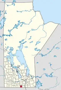 Location of the RM of Stanley in Manitoba