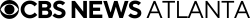 The CBS eye in black next to the letters CBS NEWS bolded in a sans serif, followed by the word ATLANTA thinner in the same sans serif.