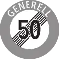 2.53.1 End of generally valid speed limit – German variant