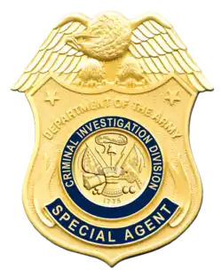 Badge of a CID special agent