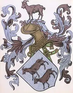 The shield from the coat of arms of Pedro Álvares Cabral's famliy