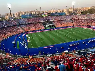 A view of the stadium minutes before the match between Uganda and Zimbabwe during AFCON 2019