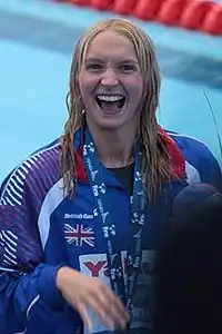 Caitlin McClatchey, current long and short course record holder in the 200 metre freestyle.