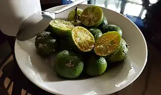 Calamansi, ubiquitous in Philippine condiments