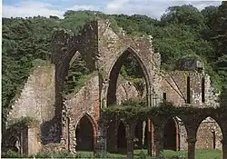 Calder Abbey, ruins of the monastic church and east range