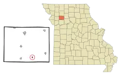 Location of Cowgill, Missouri