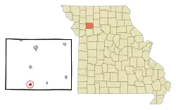 Location of Polo, Missouri