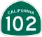 State Route 102 marker