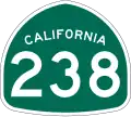 Interstate 238 and State Route 238 marker