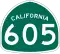 State Route 605 marker