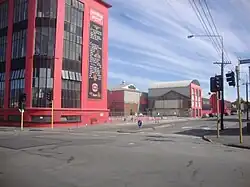 view of brewery buildings