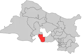 Situation of the canton of Martigues in the department of Bouches-du-Rhône