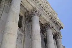 Details of exterior columns and architecture of the Capitol