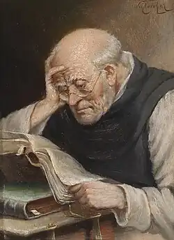 Monk reading