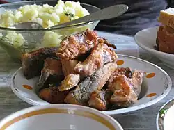 Carps on the table. 2015