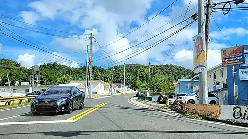 Puerto Rico Highway 643 in Río Arriba Saliente barrio