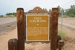 Official Scenic Historic Marker for Casa Colorada, NM