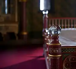 ...&nbsp;and the crystal detailing of her bed