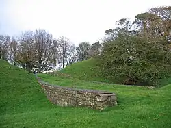 Entrance to the motte and bailey castle