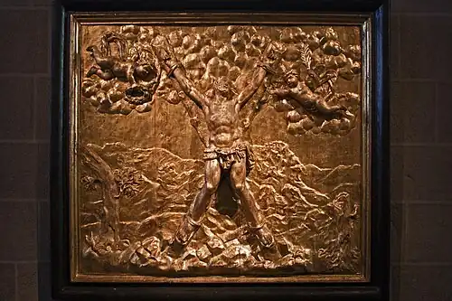 History of Saint Andrew by Pierre Vaneau, gilded wood, (17th c.)