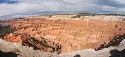Cedar Breaks looking northeast from the canyon rim.
