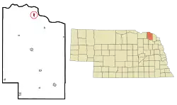 Location of St. Helena, Nebraska