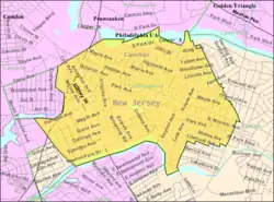 Census Bureau map of Collingswood, New Jersey