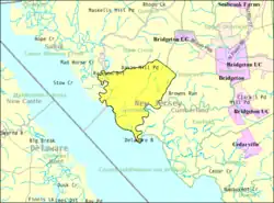 Census Bureau map of Greenwich Township, Cumberland County, New Jersey
