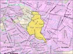 Census Bureau map of Haddonfield, New Jersey