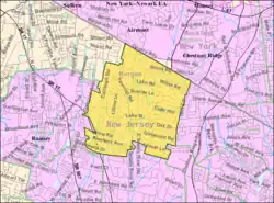 Census Bureau map of Upper Saddle River, New Jersey