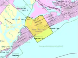 Census Bureau map of Ventnor City, New Jersey