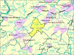 United States Census Bureau map of ZCTA 07865 Port Murray, New Jersey