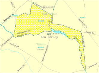 United States Census Bureau map of Harrisonville, New Jersey